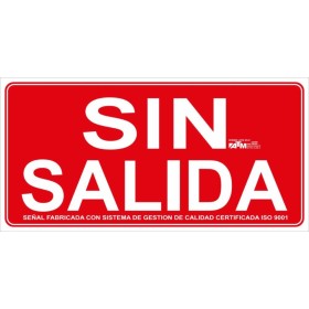 Senal sin salida PVC B ASB080 ATM Senalización