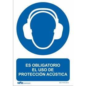 Senal obligatorio el uso de protección acústica PVC Glasspack  ASRD050 ATM Senalización