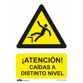 Senal peligro caídas a distinto nivel PVC Glasspack  ASRD130 ATM Senalización