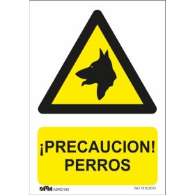 Senal peligro cuidado con el perro PVC Glasspack  ASRD160 ATM Senalización
