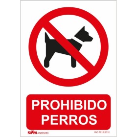 Senal prohibido perros PVC Glasspack  ASRD250 ATM Senalización