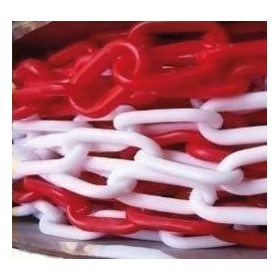 Cadena plástico blanca y roja de 25 m  ASRD340 ATM Senalización