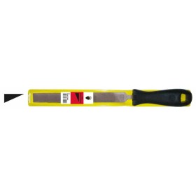 Lima de mecánico plana punta con mango negro en funda B 10 Erizo