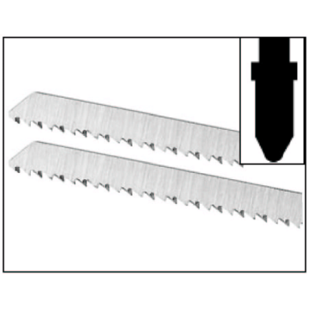 Hojas de sierra largo extra HSS, 2.5mm entre dientes, cortes finos Neutechnik
