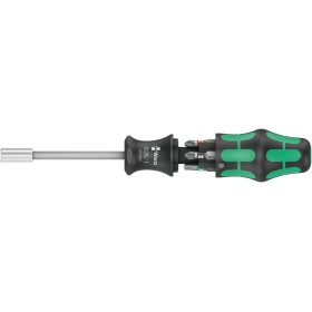 Mango portapuntas con recámara de puntas, 6 puntas Kraftform Kompakt 27 Set 1 - Wera