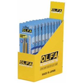 Cúter de bloqueo automático y tamaño medio MT-1 en caja dispensadora 125x045 Olfa