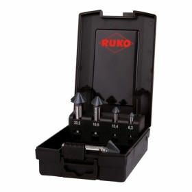 Juegos de avellanadores cónicos ULTIMATECUT 4S HSS RUnaTEC DIN 335 90° en estuche de plástico 5 piez