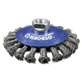 Osborn 3602632351 - Cepillo cónico de inox trenzado con tuerca M14 ø 125mm y filamento ø