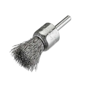 Osborn 8408509044 - Cepillo pincel acero latonado de alambre ondulado, vástago de 6mm,ø0.30mm(
