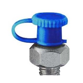 Tapones de plástico con abrazadera (caja de 100 uds/ color) Azul Umeta