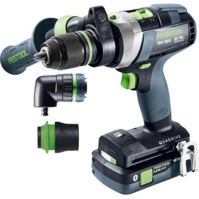 Taladro atornillador de percusión a batería TPC 18/4 5.0/4.0 I-Set QUADRIVE - 577621 - Festool